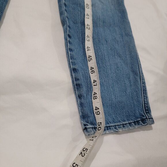 Madewell Denim Overalls Size Xs Zip Front Blue Jean Boho Straight Pockets Retro - Picture 5 of 8